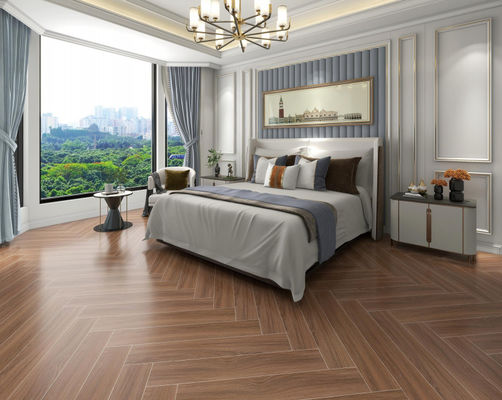 شراء بلاط البورسلين الخشبي البني 150x900mm لأرضية الجدار الداخلي التصنيع عبر الإنترنت