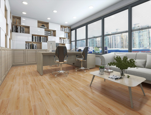 شراء بني 15 × 90 سم أرضية حائط متعددة الألوان بلاط سيراميك خشبي لتزيين غرفة النوم بريميرا عديم الرائحة التصنيع عبر الإنترنت