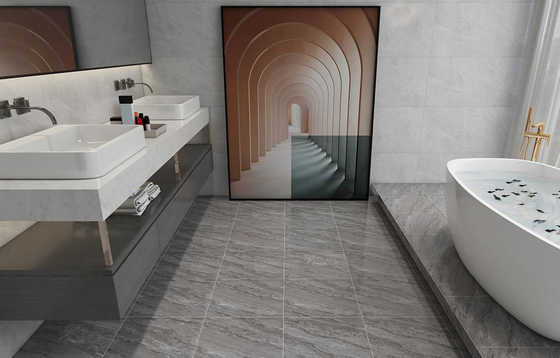 شراء البلاط المزخرف 400x400ملم داخل البلاط السيراميكي الروستي لغرفة المعيشة والبلاط الأنيق للأرضية لغرفة الطعام التصنيع عبر الإنترنت