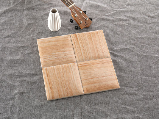 شراء بلاط حائط بلون خشب أصفر فاتح 152x152 مم، جسم أبيض من الطين التصنيع عبر الإنترنت