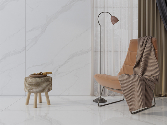 شراء 1420x2700mm مات كارارا أرضية بيضاء ألواح حجر مطاطية لمراكز التسوق التصنيع عبر الإنترنت