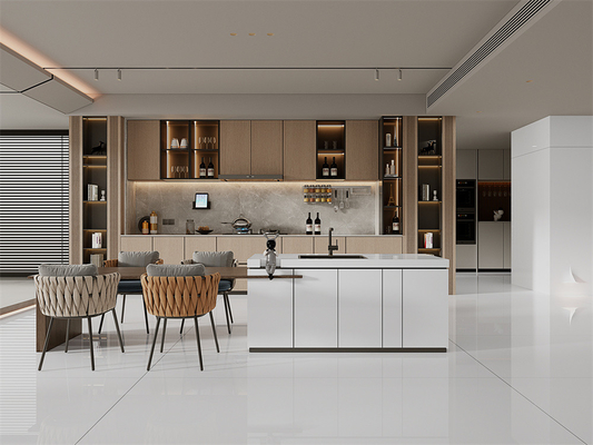 شراء ألواح الحجر المكسوة البيضاء المكسوة 1420x2700mm للأرضيات الداخلية التصنيع عبر الإنترنت