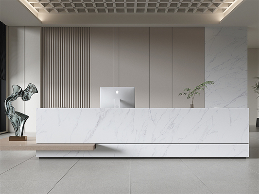 شراء الحجر الأبيض الحديث 1420x2700mm داخل الأرضية ألواح الحجر المشددة للمبنى وغرفة النوم التصنيع عبر الإنترنت