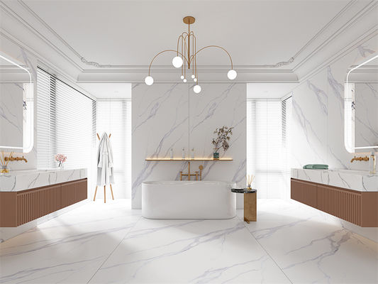 شراء ألواح الحجر المتجمدة البيضاء المتجمدة من كارارا 1420x2700mm AAA Grade التصنيع عبر الإنترنت