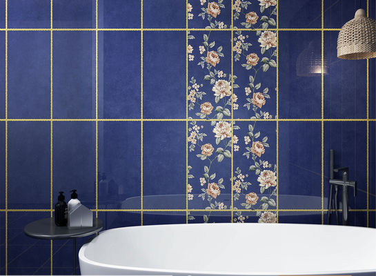 شراء بلاط جدران سيراميك مطلي بالذهب مضاد للبكتيريا 300x600 ملم التصنيع عبر الإنترنت