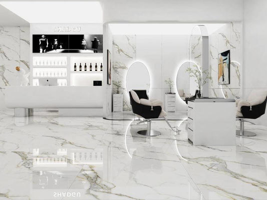 شراء بلاط البورسلين الزجاجي الملمع الأبيض 1200x1200mm الجدار الداخلي التصنيع عبر الإنترنت