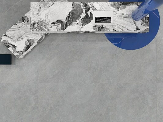 شراء نظرة الرخام الرمادي 1200x1200x9mm البلاط المضاد للنزلاق والبلاط الخارجي الملمع البورسلين الزجاجي للبناء التصنيع عبر الإنترنت