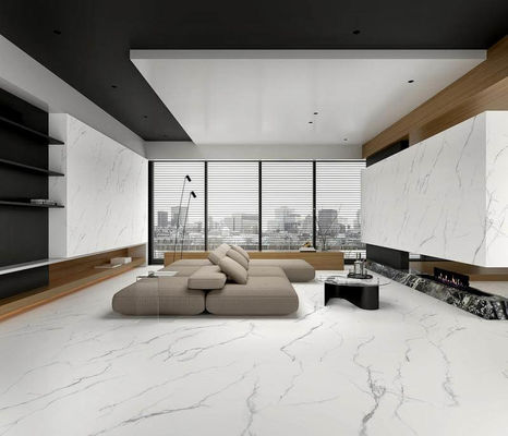 شراء بلاط بورسلين أبيض ناعم مزجج 1200x1200x9 مم أرضيات داخلية التصنيع عبر الإنترنت