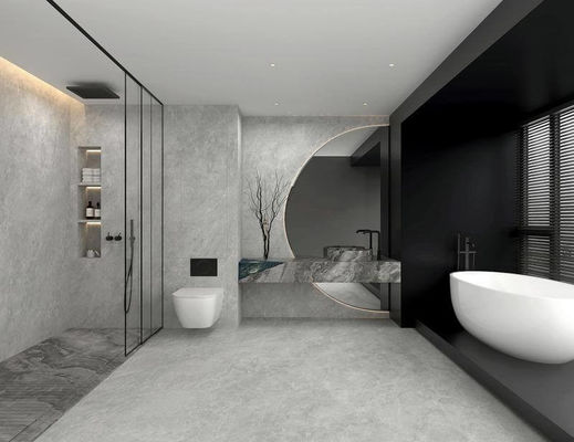 شراء بلاط بورسلين رمادي ناعم مزجج 1200x1200 مم للحمام التصنيع عبر الإنترنت