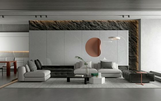 شراء بلاط بورسلين مصقول 900x1800 مم رمادي مقاوم للخدش التصنيع عبر الإنترنت