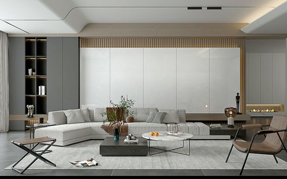 شراء بلاط بورسلين مصقول رمادي 900x1800 مم للأرضيات والجدران التصنيع عبر الإنترنت