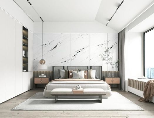 شراء بلاط بورسلين مصقول أبيض مزجج 900x1800 مم أرضيات داخلية التصنيع عبر الإنترنت