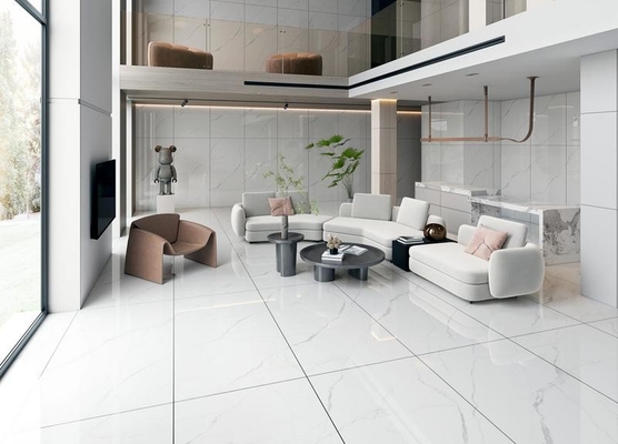 شراء 900x1800x9mm Carrara أرضية داخلية بيضاء والجدران البورسلين الزجاجي الملمع البلاط لغرفة المعيشة والمطبخ التصنيع عبر الإنترنت