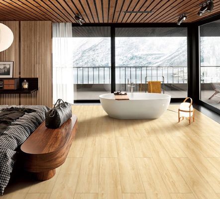 شراء البورسلين الخشبي من الدرجة AAA 250x1500mm الطين الأصفر البني التصنيع عبر الإنترنت