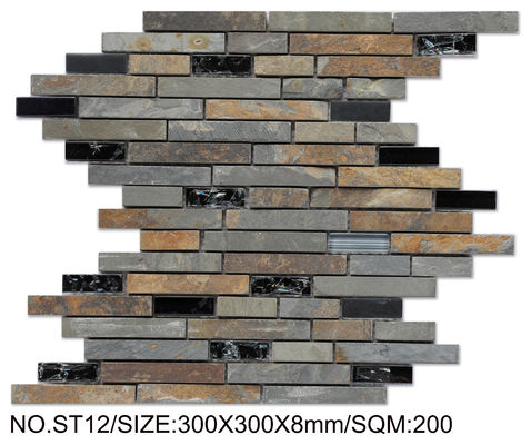 شراء بني لا يتلاشى 300x300mm الفسيفساء الحجر الطبيعي للزخرفة والمشروع التصنيع عبر الإنترنت