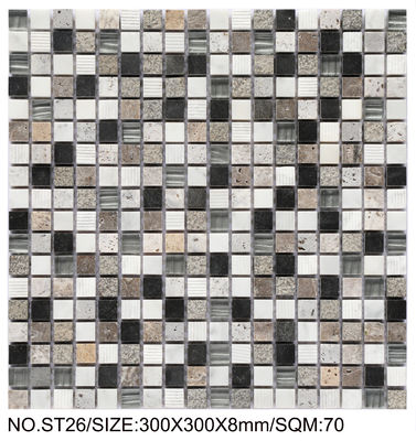 شراء مربع أنيق ودائم 300×300ملم الفسيفساء الحجرية الطبيعية لغرفة النوم والمكتب التصنيع عبر الإنترنت