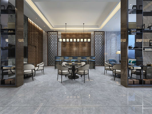 شراء بلاط أرضيات رخامي 500SQM SGS ، بلاط أرضي داخلي رمادي نهاية 80x80 سم التصنيع عبر الإنترنت