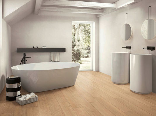 شراء بلاط بورسلين بلون خشب بيج 150x900 ملم امتصاص 0.05% التصنيع عبر الإنترنت