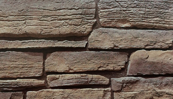 شراء حجر الثقافة الاصطناعية مقاومة للحريق هاردي ، حجر الأردواز 14mm 500SQM القشرة التصنيع عبر الإنترنت