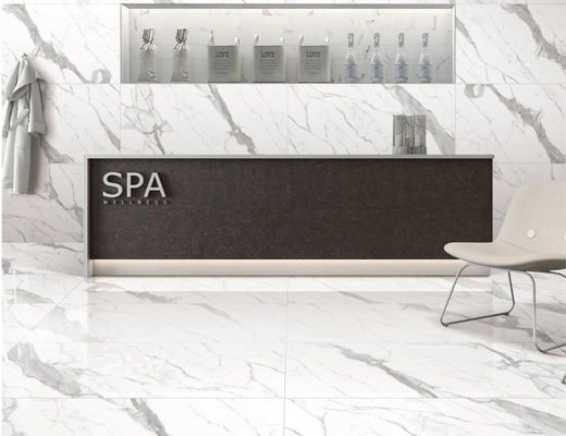 شراء 45X90cm SGS الأبيض بلاط البورسلين كارارا ، 31KG / ctn التلفزيون خلفية الجدار البلاط المزجج التصنيع عبر الإنترنت