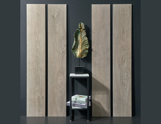 شراء البورسلين الخشبي الرمادي 250x1500mm الحافة المصححة متطاطية التصنيع عبر الإنترنت