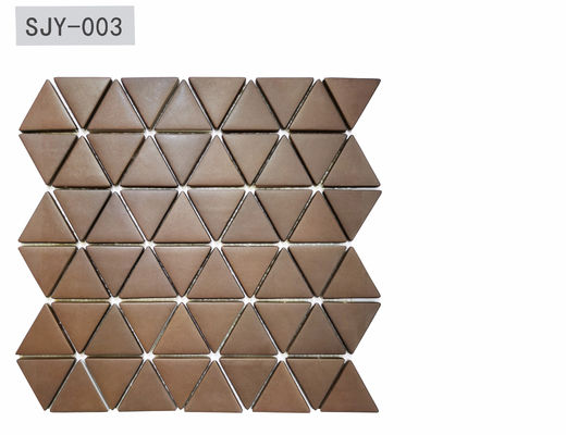 شراء 100Sqm 6mm بلاط فسيفساء زخرفي معدني مزجج لكامل الجسم لون غامق 310.5x308mm التصنيع عبر الإنترنت