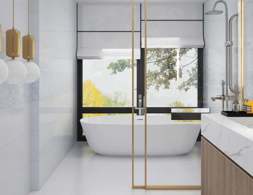 شراء 300×600ملم بلاط جدار الحمام السيراميكي اللامع مقاوم للماء مضاد للبكتيريا التصنيع عبر الإنترنت