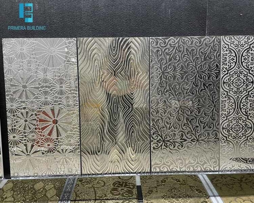 شراء 3 مرات أطلقت 10 ملم سماكة بلاط الحمام الجدار الذهبي والفضي اللون SASO التصنيع عبر الإنترنت