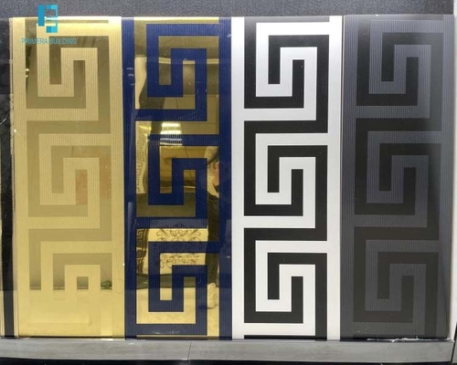 شراء بلاط البورسلان المصقول ذو السطح الذهبي الممر 300x600mm ديكور بناء فاخر التصنيع عبر الإنترنت