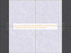 بلاط بورسلين مصقول باللون الرمادي المضاد للبكتيريا للأرضيات 800x800 مم للمشاريع والفنادق