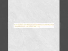 بلاط بورسلين مصقول بالرخام مقاوم للأحماض ومقاوم للماء 800x800 مم للمطبخ رمادي