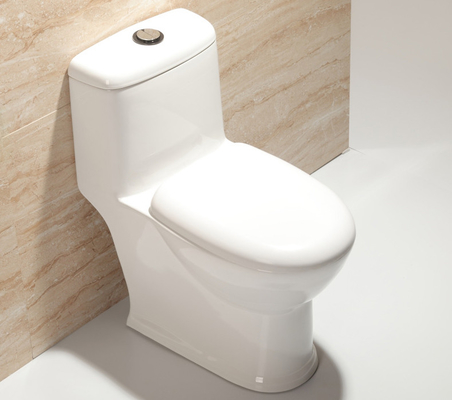 مرحاض سيراميكي أبيض قطعة واحدة مع سحب مزدوج 3L / 6L