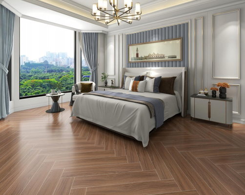 بلاط البورسلين الخشبي البني 150x900mm لأرضية الجدار الداخلي