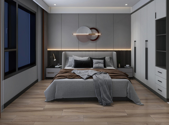 200X1200mm بلاط السيراميك الخشبي قطاع البورسلين المنزلي رمادي المطبخ غرفة نوم الديكور