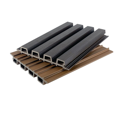 11x86 بوصة WPC Cladding Panel الخشب البلاستيك المركب الأخدود لوح الحائط داخل لوح الأرضية الأحمر