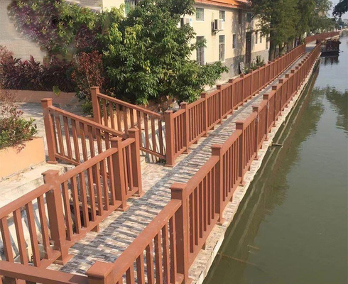 حريق WPC سياج لوحة الخشب البلاستيك المركب الداخلية مجلس تان درابزين واقية ل Riverside 200x120cm