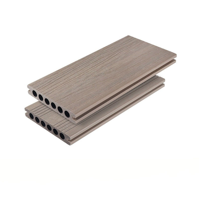 كاكي مكافحة العفن الفطري WPC التزيين الأرضيات الخشبية البلاستيكية المركبة 138x23mm خارج ديكور الفناء