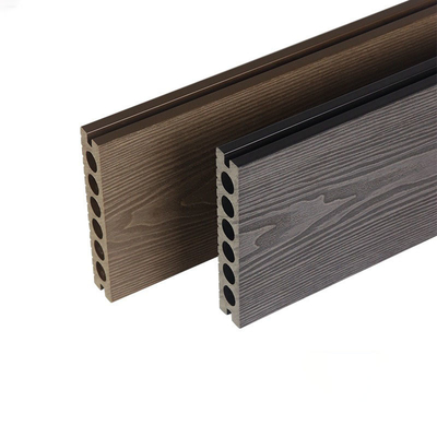 3D في الهواء الطلق الخشب البلاستيك المركب الأرضيات WPC لوحة أرضية 140x25mm براون منصة فناء العزل