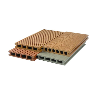 152x23mm WPC لوحات التزيين الخارجية لوحة الأرضيات لمواد البناء الجوف جولة حفرة الطابق اللوح الخشبي