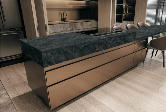 لوح حجر أسود محشور 800x2600x12mm سطح متطاطى