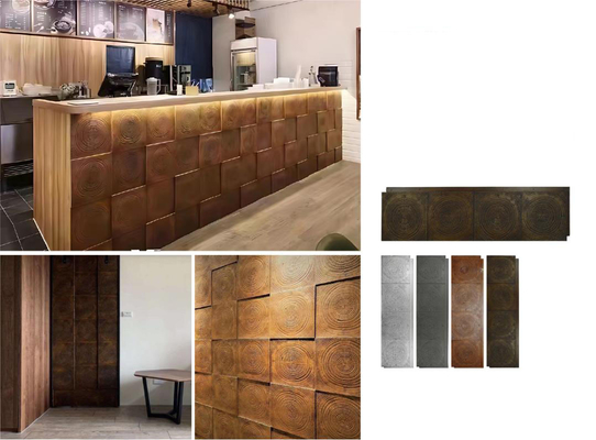 حلقة الشجرة الخشب البني الحجر المزروع الطوب 1160x300x30mm مقاوم للماء