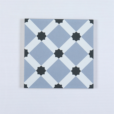 بلاط سيراميك أزرق ريفي 20x20 سم طين أرضيات داخلية
