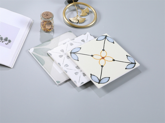 بلاط سيراميك ريفي بيج وأزرق 20x20 سم لجدران الأماكن الداخلية