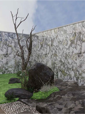 بلاط من الحجر الخارجي الزجاجي الزمرد 600x1200mm سطح مسطح