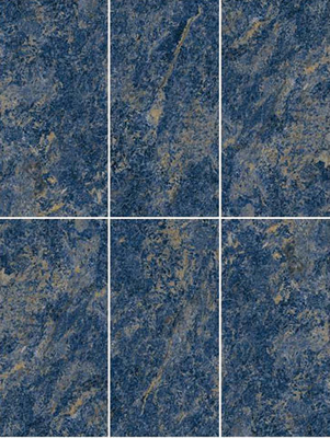 زرقاء داكنة 600x1200mm خارجية ملمعة بالكامل الزجاجية الحائط الستار البورسلين البلاط للحديقة والفندق