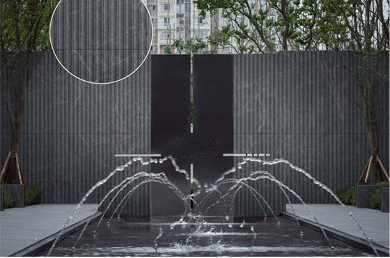 رمادي داكن متطاط 3D القوس الخارجي بلاط الحجر 600x1200mm