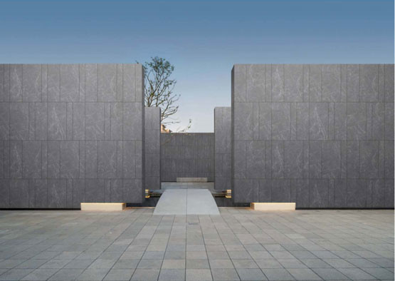 600×1200ملم مقاومة للاستعمالات الرمادية الداكنة القديمة خارج الستار خلفية الجدار البلاط للمطعم والديكور