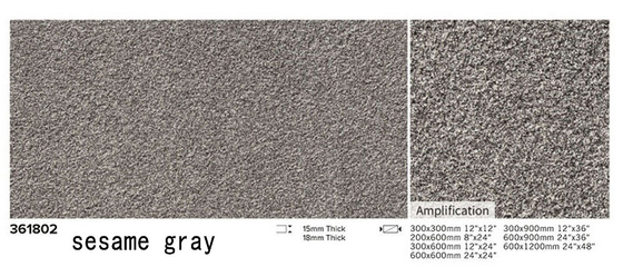 الطوابق الدائمة السوداء 1200x600x15mm السطح الملتهب للطابق الخارجي