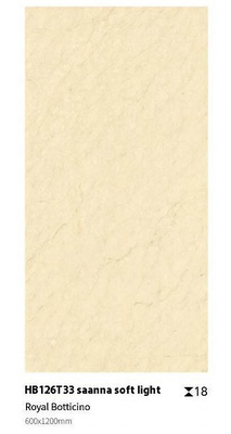 صفراء مضادة للانزلاق دائمة السطح الناعم أرضية أرضيات 1200x600x18mm كامل الجسم للبارك