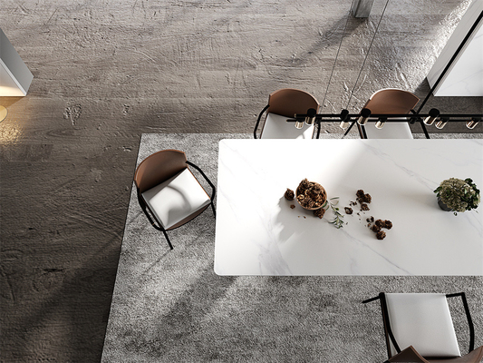 أرضية داخلية 1420x2700mm ألواح الرخام البورسلينية للمشروع و SGS البورسلين الأبيض الحديث